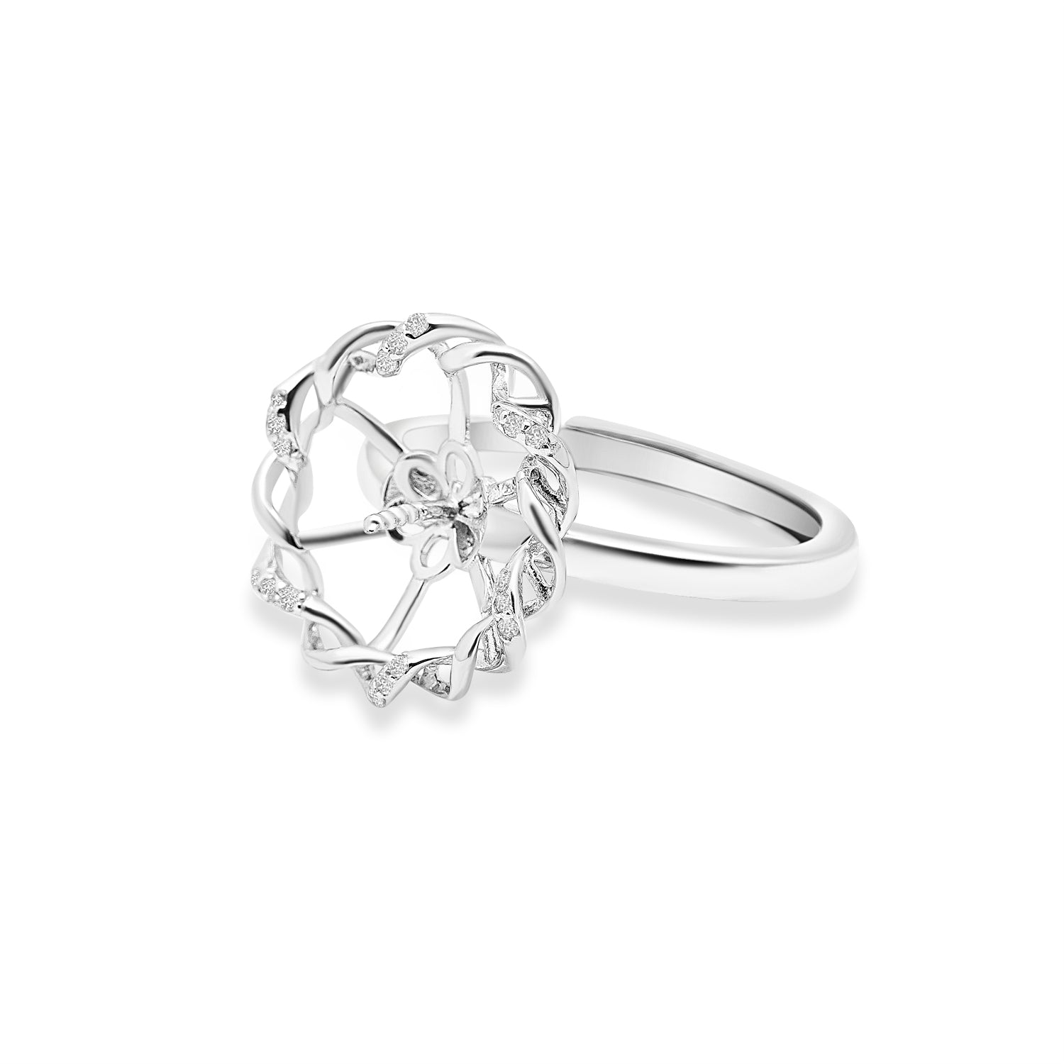 Adjustable Ring 925 Silver for pearl SC260