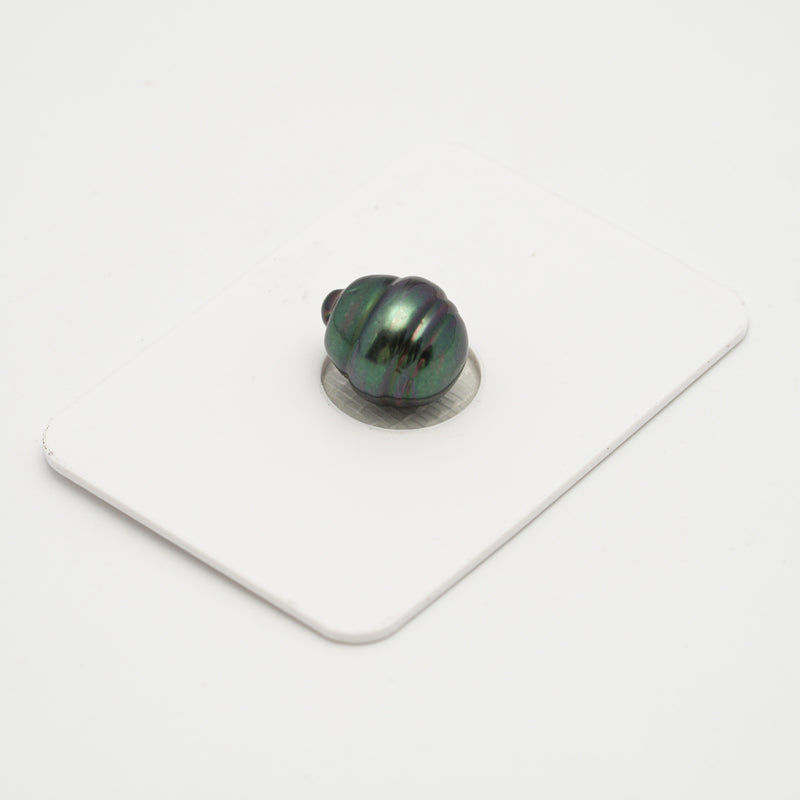 1pcs "High Luster" Blue Green 10.3mm - CL AAA/AA Quality Tahitian Pearl Single LP2039 OR7