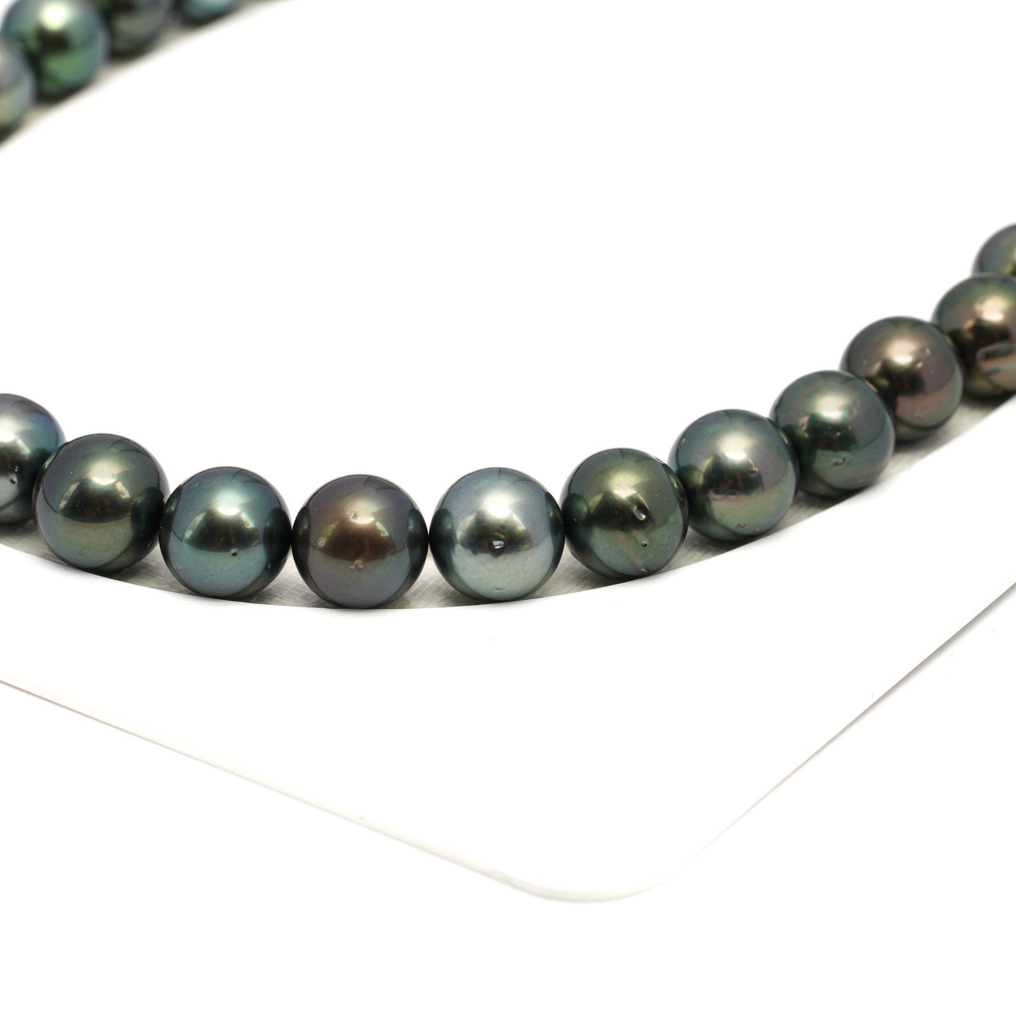 38pcs Green Mix 11-12mm - RSR AA/AAA Quality Tahitian Pearl Necklace NL1655