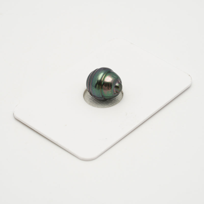 1pcs "High Luster" Blue Green 10.3mm - CL AAA/AA Quality Tahitian Pearl Single LP2039 OR7