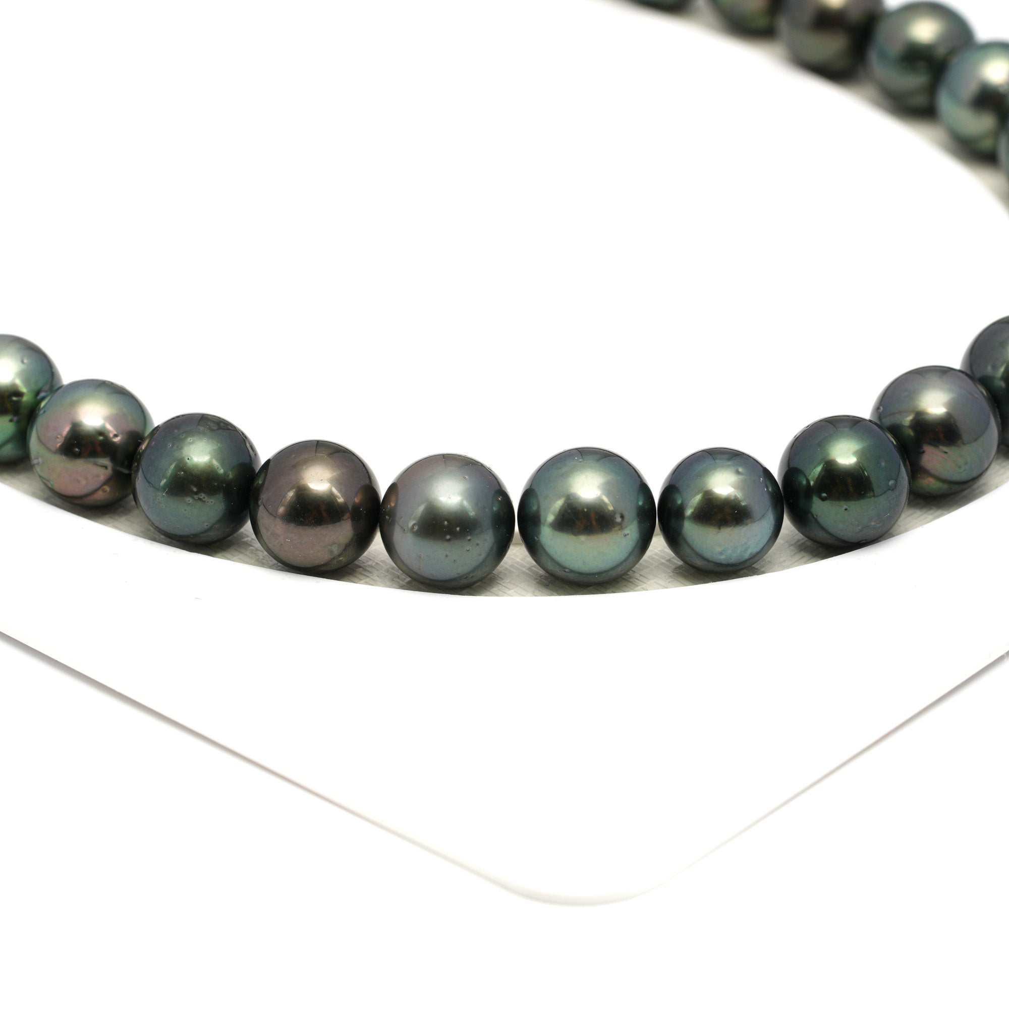 38pcs Green Mix 11-12mm - RSR AA/AAA Quality Tahitian Pearl Necklace NL1655