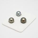 3pcs Multicolor 9.7-11mm - SB/NR AAA Quality Tahitian Pearl Trio Set ER1263