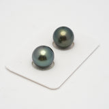 2pcs Green 12.1mm - RSR AAA/AA Quality Tahitian Pearl Pair ER1500