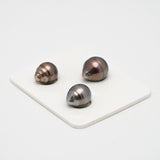 3pcs Mix 10.1-10.9mm - CL AAA/AA Quality Tahitian Pearl Trio Set ER1383 OR7