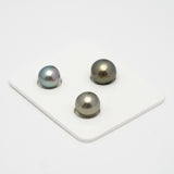 3pcs Multicolor 9.7-11mm - SB/NR AAA Quality Tahitian Pearl Trio Set ER1263