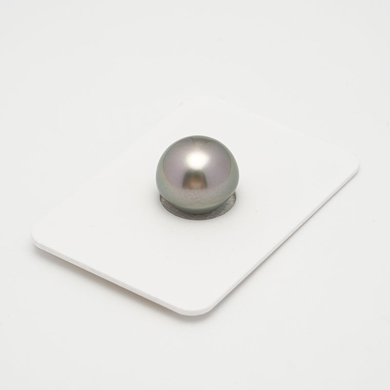 1pcs "High Luster" Light Green 12.5mm - NR/BT AAA/AA Quality Tahitian Pearl Single LP1965 A101