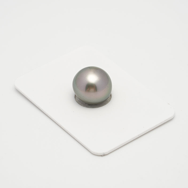 1pcs "High Luster" Light Green 12.5mm - NR/BT AAA/AA Quality Tahitian Pearl Single LP1965 A101