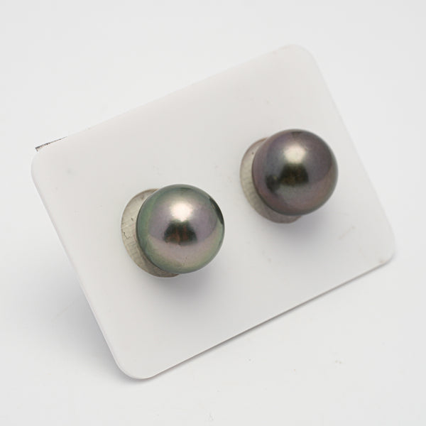 2pcs Multicolor 11.9-12mm - RSR AAA/AA Quality Tahitian Pearl Pair ER1501