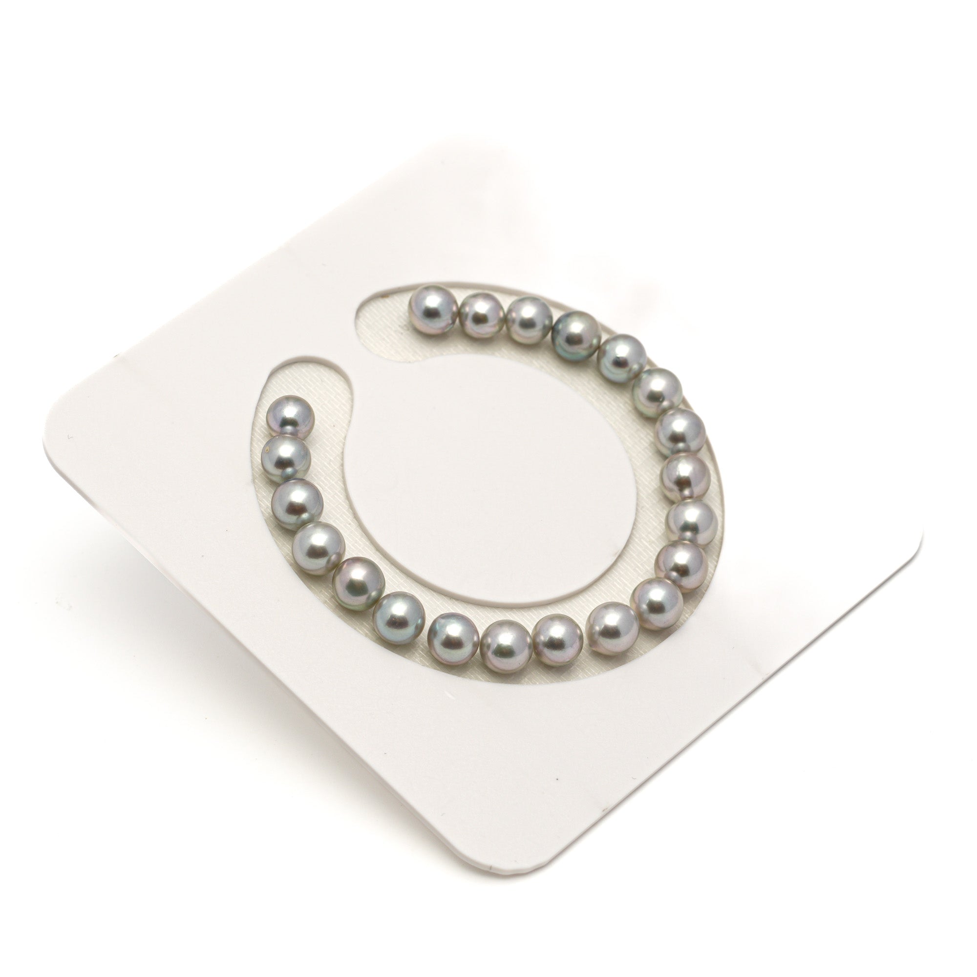 21pcs Akoya Pearl Light 7.2-7.8mm - SR/NR AA Quality Bracelet AKBR2413 CMA1