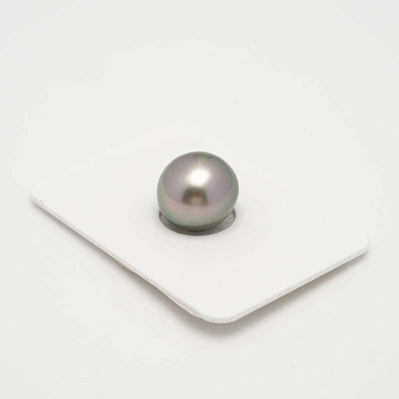 1pcs "High Luster" Light Green 12.5mm - NR/BT AAA/AA Quality Tahitian Pearl Single LP1965 A101