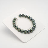 19pcs Green 8-10mm - SB AA/AAA Quality Tahitian Pearl Bracelet BR2136 THMIX2.6