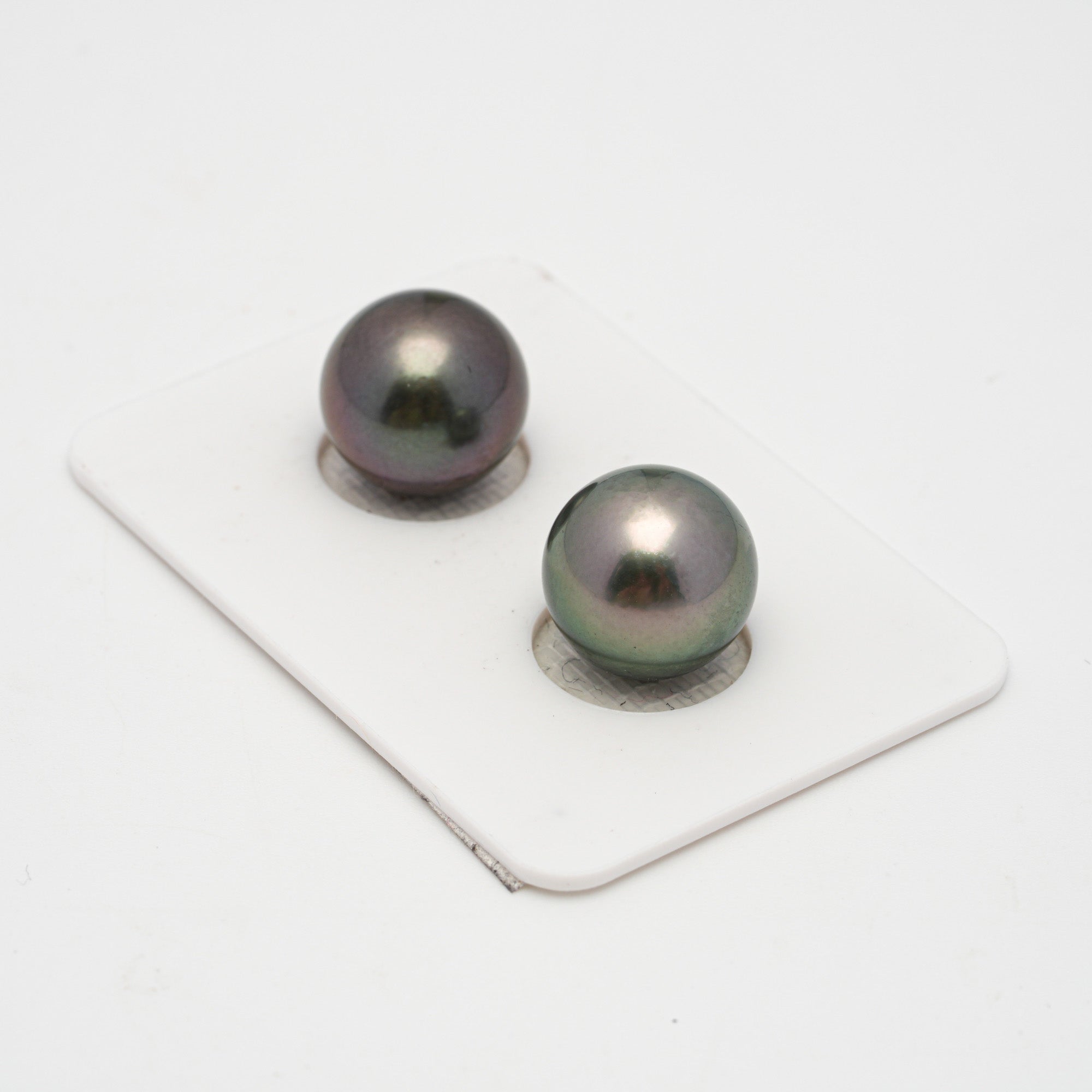 2pcs Multicolor 11.9-12mm - RSR AAA/AA Quality Tahitian Pearl Pair ER1501