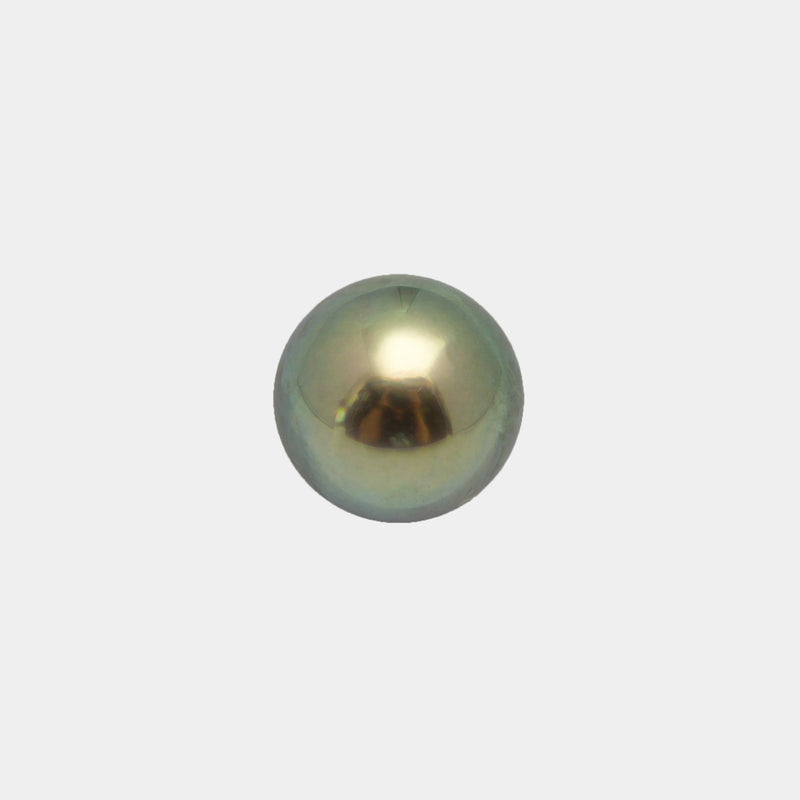 1pcs "High Luster" Green 10.9mm - SR AAA/AA Quality Tahitian Pearl Single LP2124 OR10