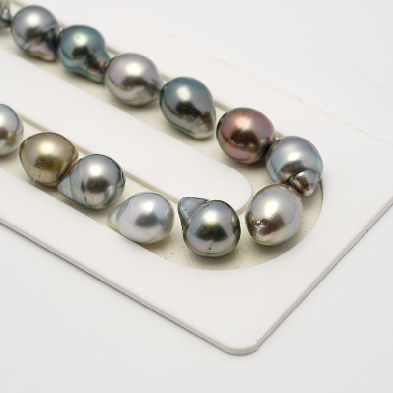 36pcs Multicolor 8-11mm - SB AAA/AA Quality Tahitian Pearl Necklace NL1503