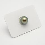 1pcs "High Luster" Green 10.9mm - SR AAA/AA Quality Tahitian Pearl Single LP2124 OR10