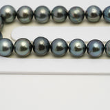 46pcs Green 8-11mm - SR/NR AA Quality Tahitian Pearl Necklace NL1552 THMIX3