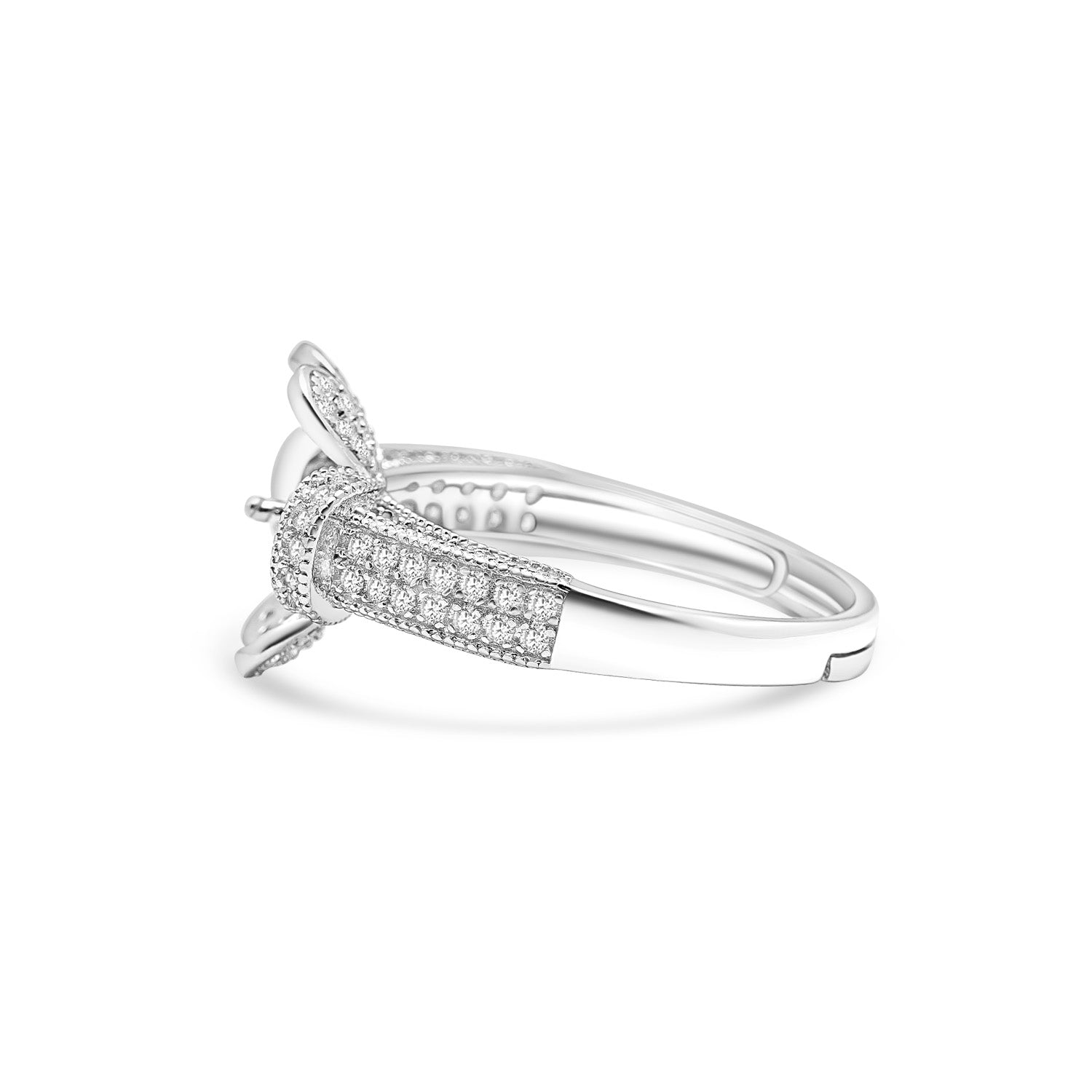 Adjustable Ring 925 Silver for pearl SC262