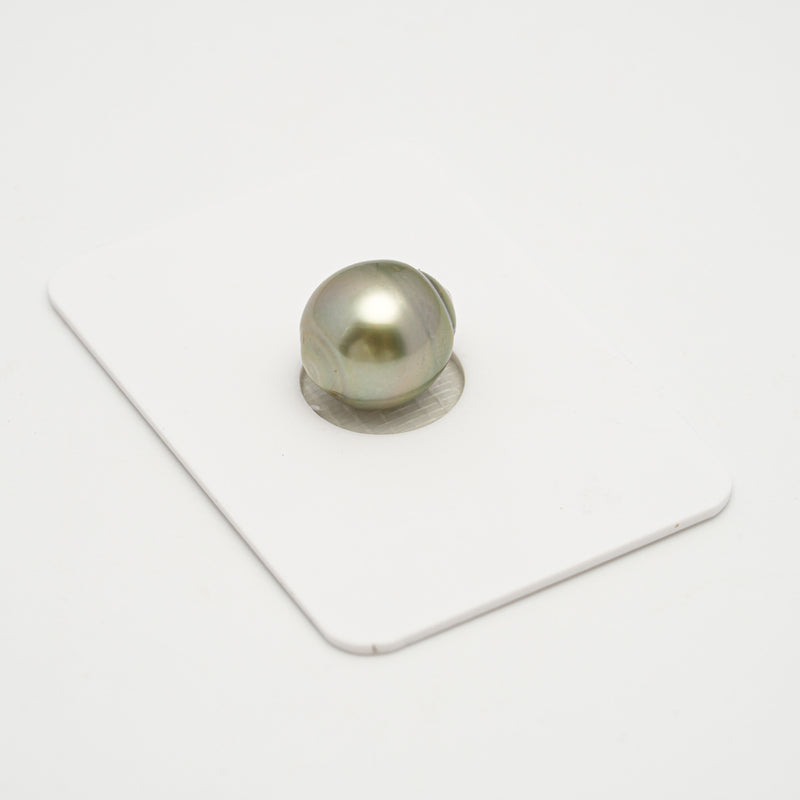 1pcs Golden Green 11mm - SB AAA/AA Quality Tahitian Pearl Single LP2041 OR7