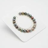 21pcs "Top Luster" Multicolor 7-9mm - NR AA/AAA Quality Tahitian Pearl Bracelet BR2072 OR3