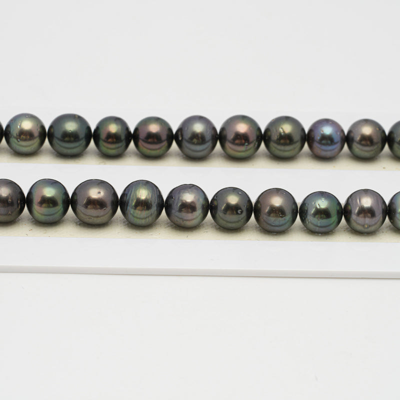 43pcs Multicolor 9mm - SR AA/AAA Quality Tahitian Pearl Necklace NL1465 CMCS1