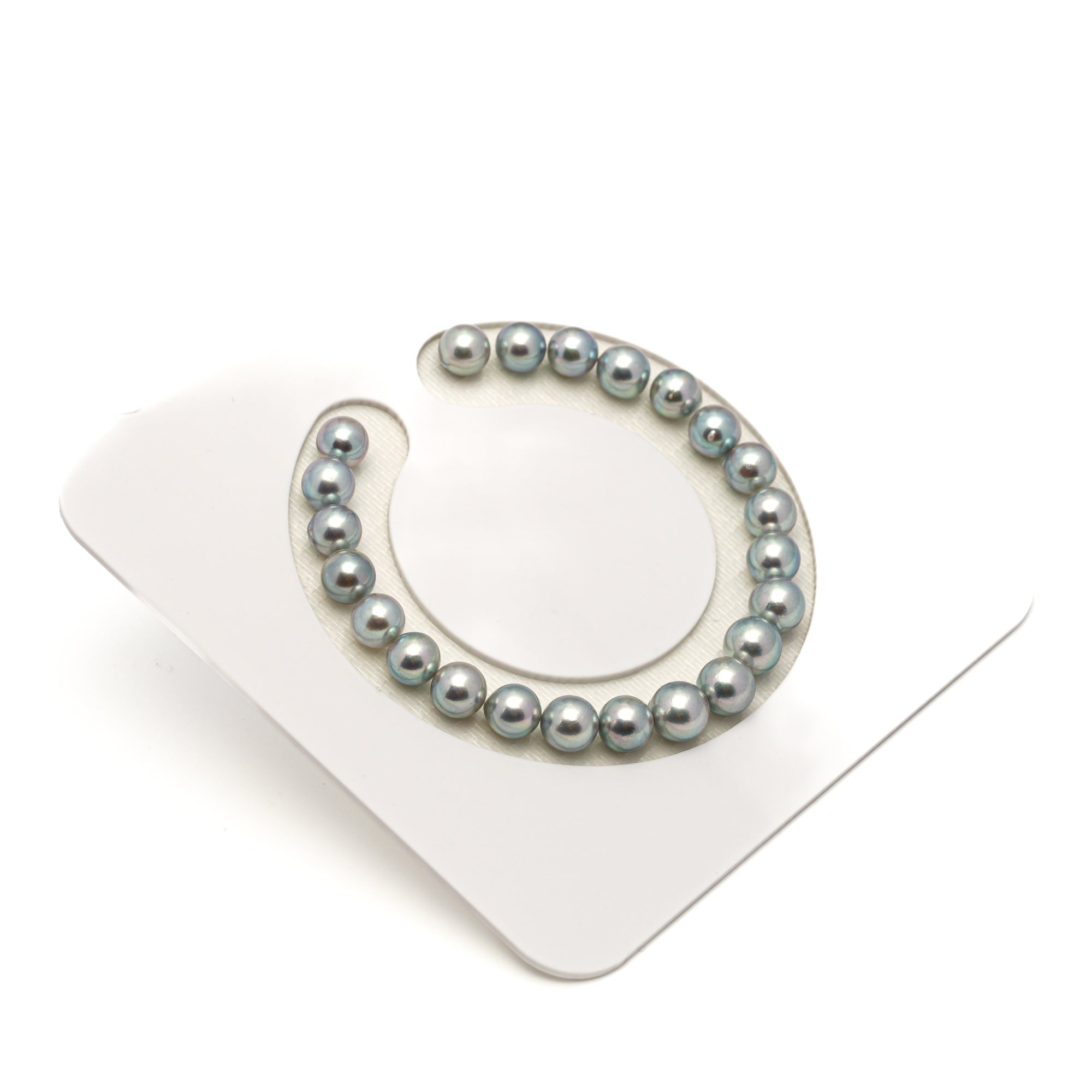 23pcs Akoya Pearl "High Luster" Silver Blue 7-7.8mm - SR/NR AA/AAA Quality Bracelet AKBR2415 CMA1