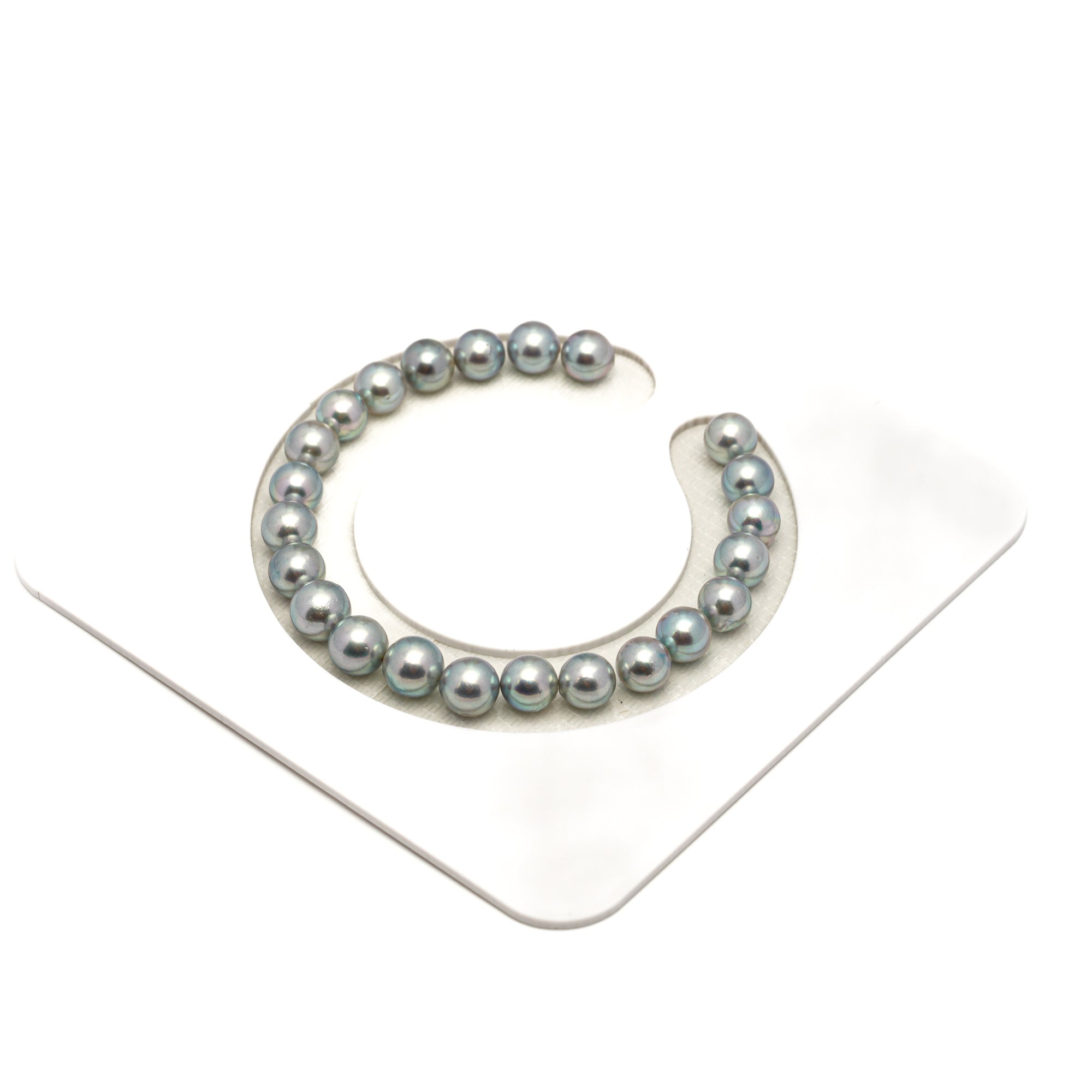 23pcs Akoya Pearl "High Luster" Silver Blue 7-7.8mm - SR/NR AA/AAA Quality Bracelet AKBR2415 CMA1
