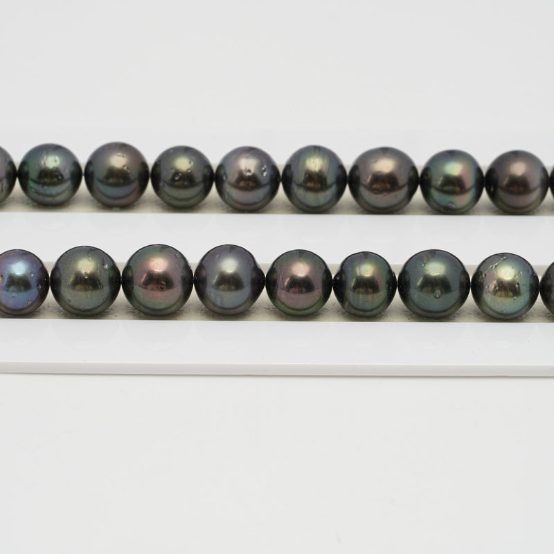 43pcs Multicolor 9mm - SR AA/AAA Quality Tahitian Pearl Necklace NL1465 CMCS1