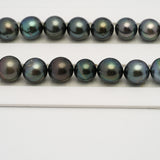 44pcs Green Cherry 8-11mm - NR AA/A Quality Tahitian Pearl Necklace NL1553 THMIX3