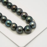 44pcs Green Cherry 8-11mm - NR AA/A Quality Tahitian Pearl Necklace NL1553 THMIX3