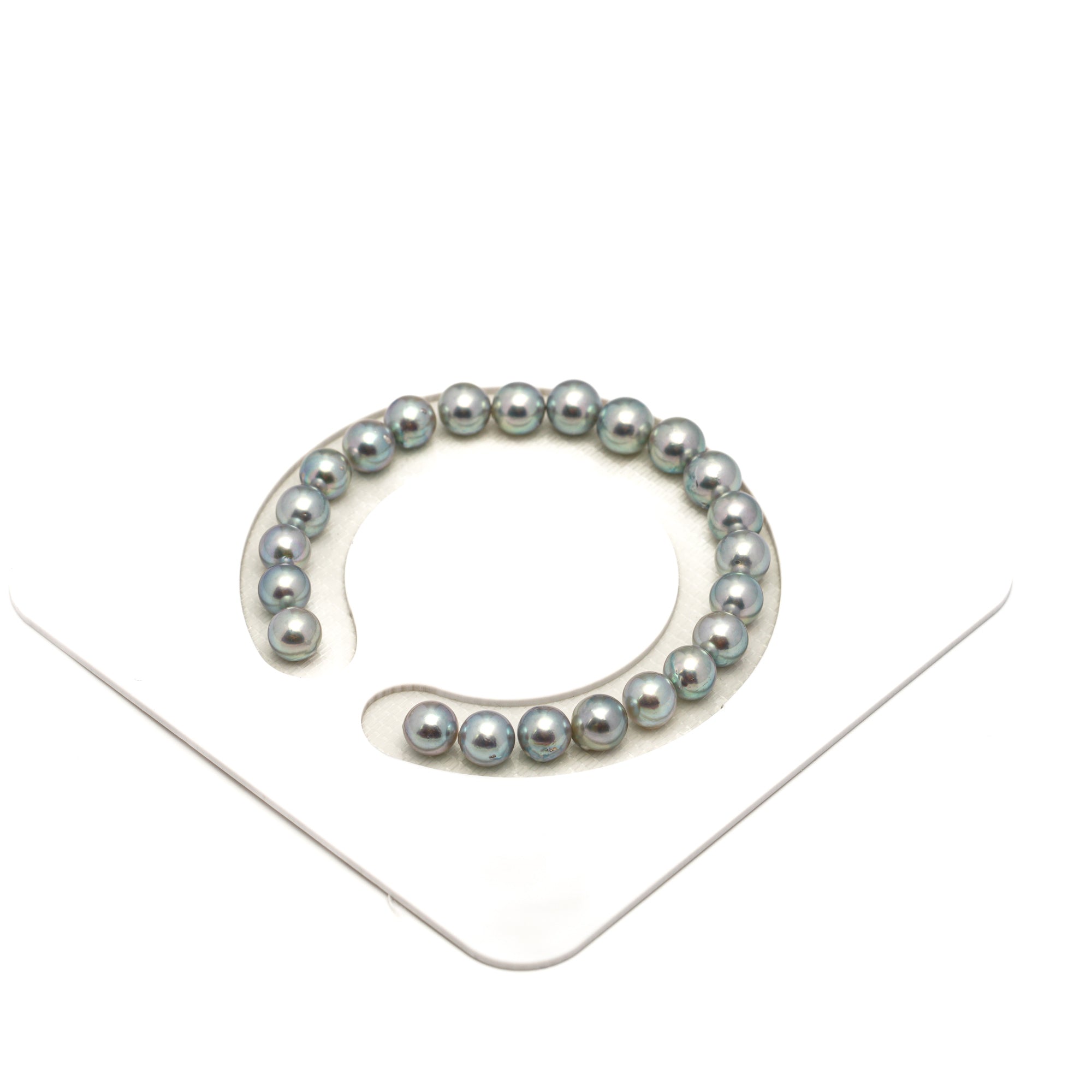 23pcs Akoya Pearl "High Luster" Silver Blue 7-7.8mm - SR/NR AA/AAA Quality Bracelet AKBR2415 CMA1