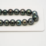 44pcs Green Cherry 8-11mm - NR AA/A Quality Tahitian Pearl Necklace NL1553 THMIX3