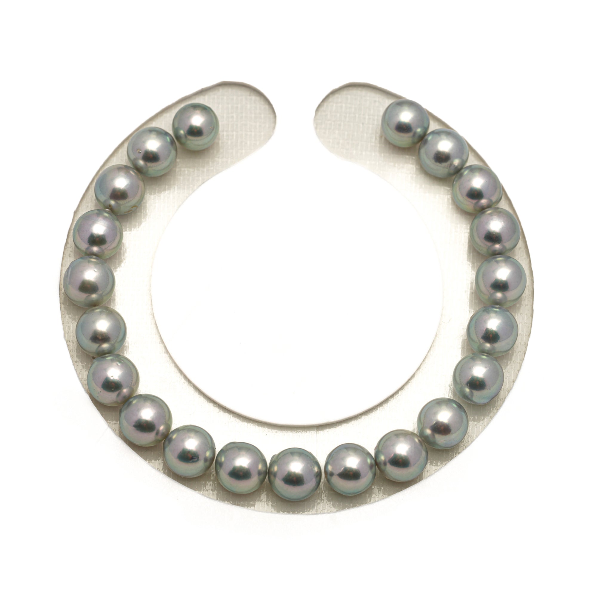 21pcs Akoya Pearl "High Luster" Silver Green 7.3-7.9mm - SR/NR AA/AAA Quality Bracelet AKBR2416 CMA1