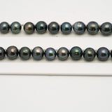 44pcs Green Cherry 8-11mm - NR AA/A Quality Tahitian Pearl Necklace NL1553 THMIX3