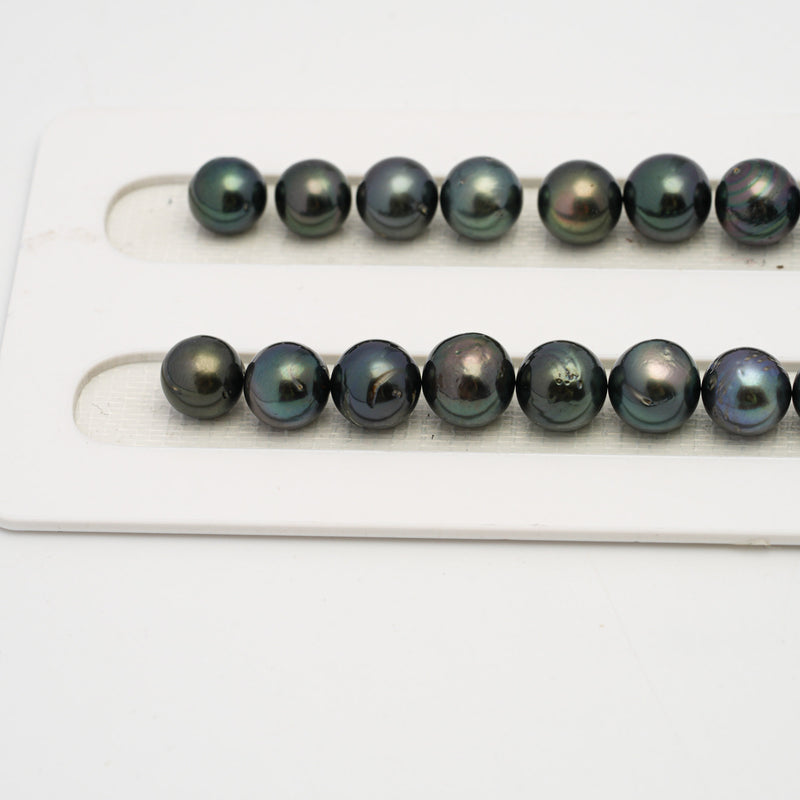 44pcs Green Cherry 8-11mm - NR AA/A Quality Tahitian Pearl Necklace NL1553 THMIX3