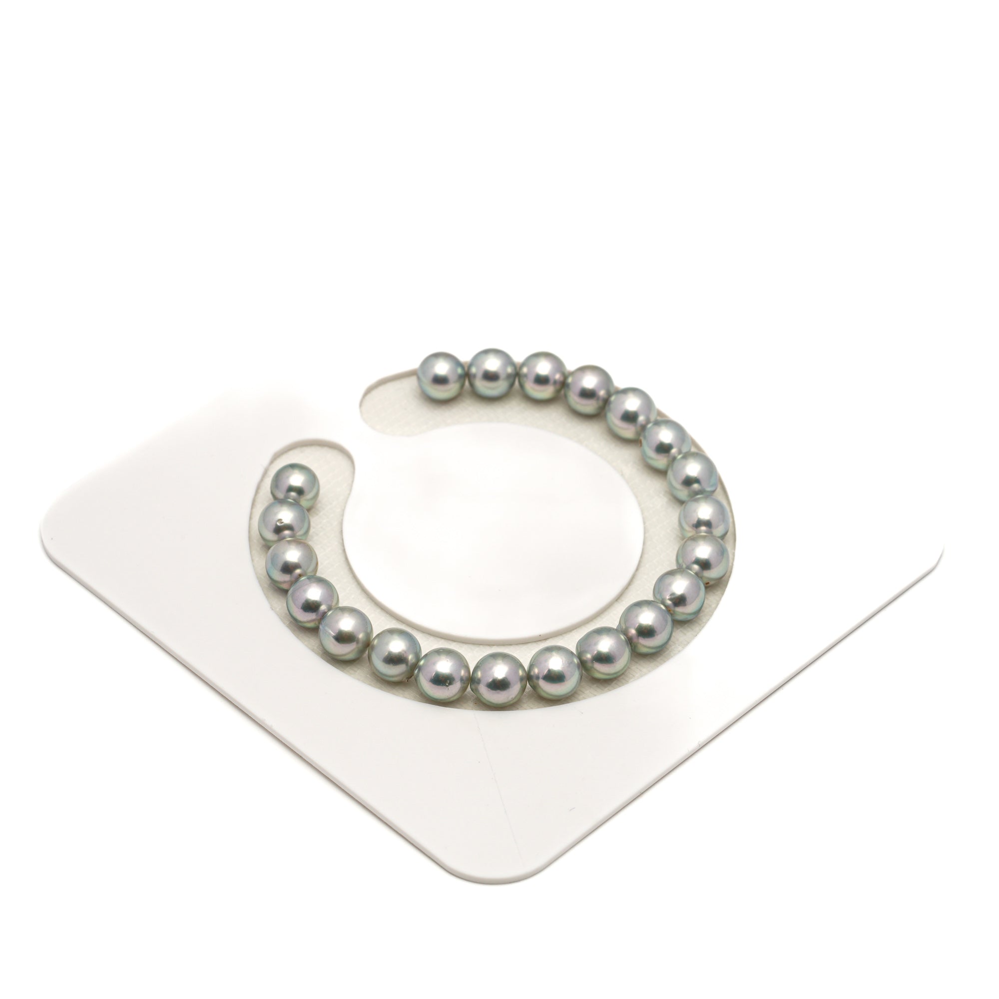 21pcs Akoya Pearl "High Luster" Silver Green 7.3-7.9mm - SR/NR AA/AAA Quality Bracelet AKBR2416 CMA1