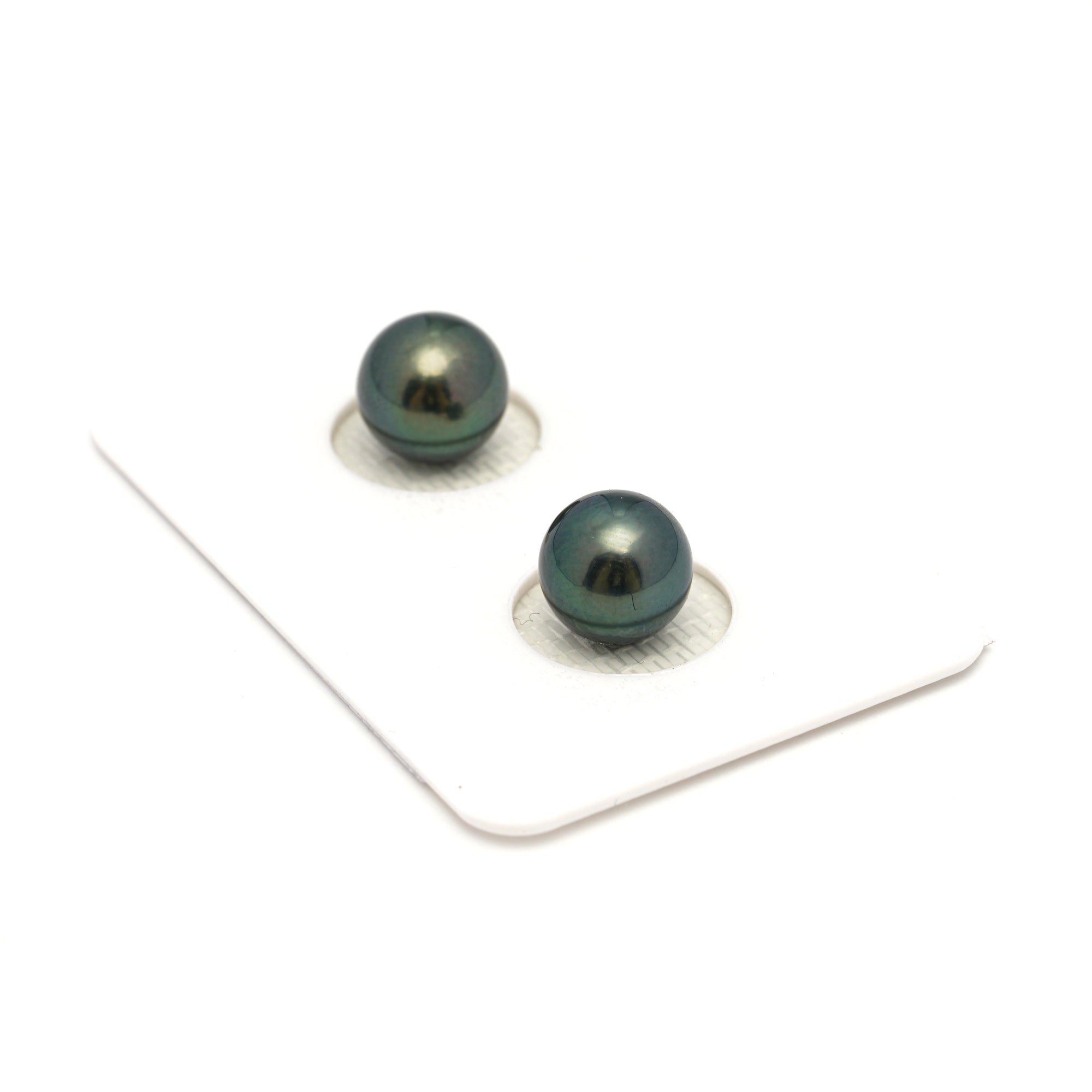 2pcs Green 8.6-8.8mm - RSR AAA/AA Quality Tahitian Pearl Pair ER1666 OR12