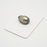 1pcs "High Luster" Green 9.7mm - CL/SB AAA Quality Tahitian Pearl Single LP2008 THMIX1