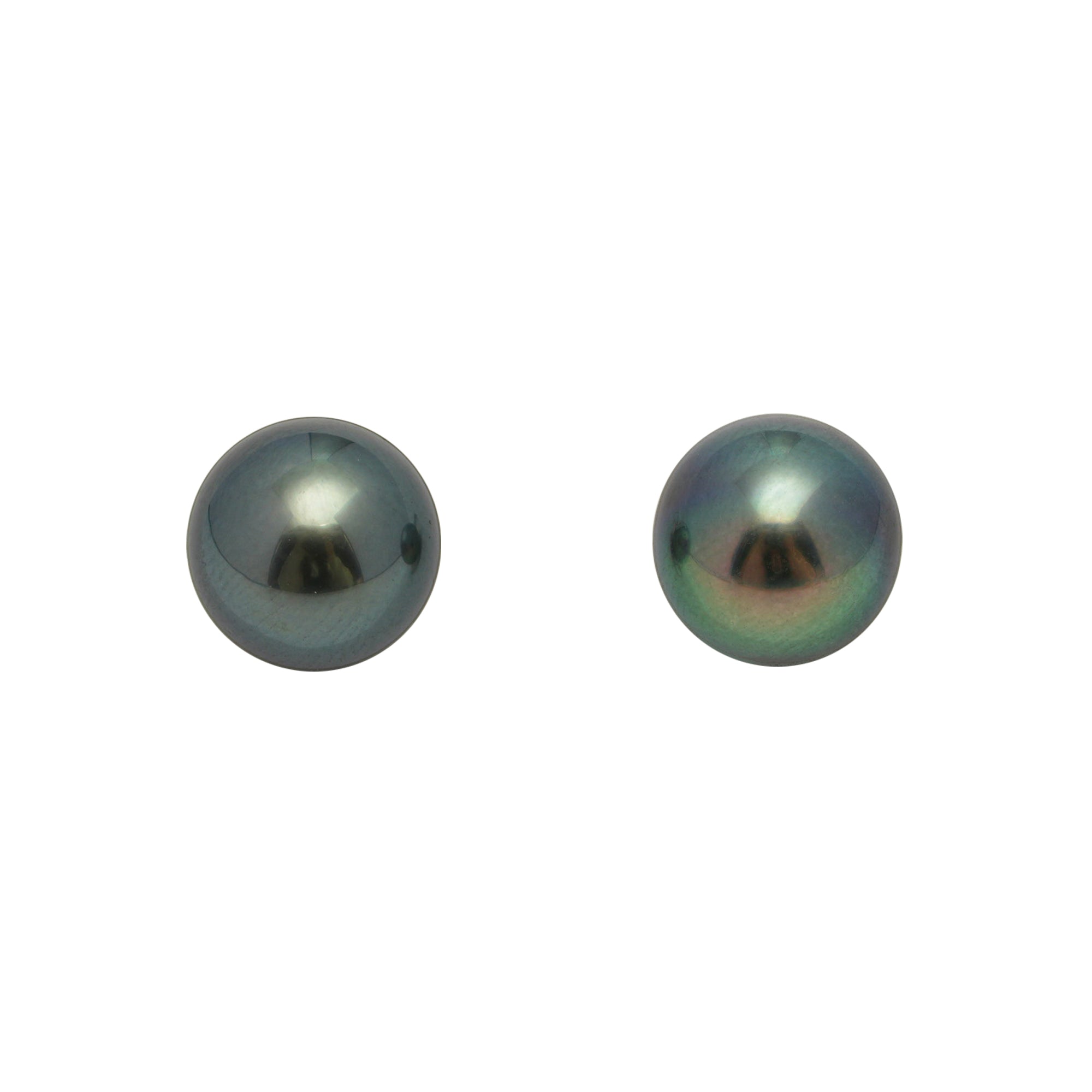 2pcs Green 8.7-8..9mm - SR AAA/AA Quality Tahitian Pearl Pair ER1667 OR12