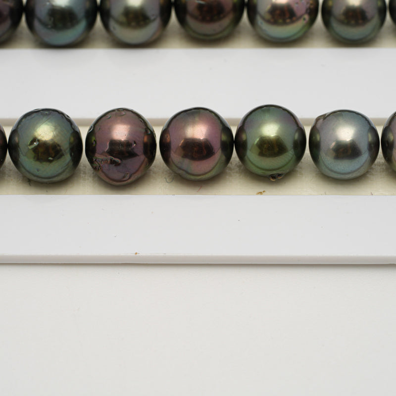 44pcs Multicolor 8-12mm - SR AA/A Quality Tahitian Pearl Necklace NL1554 THMIX3