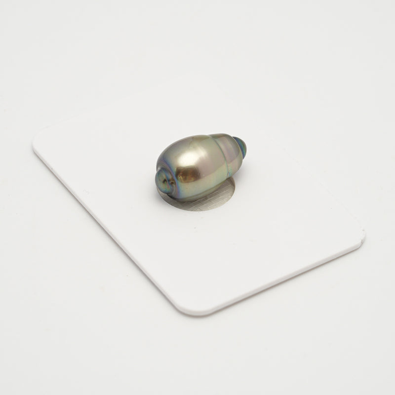 1pcs "High Luster" Green 9.7mm - CL/SB AAA Quality Tahitian Pearl Single LP2008 THMIX1