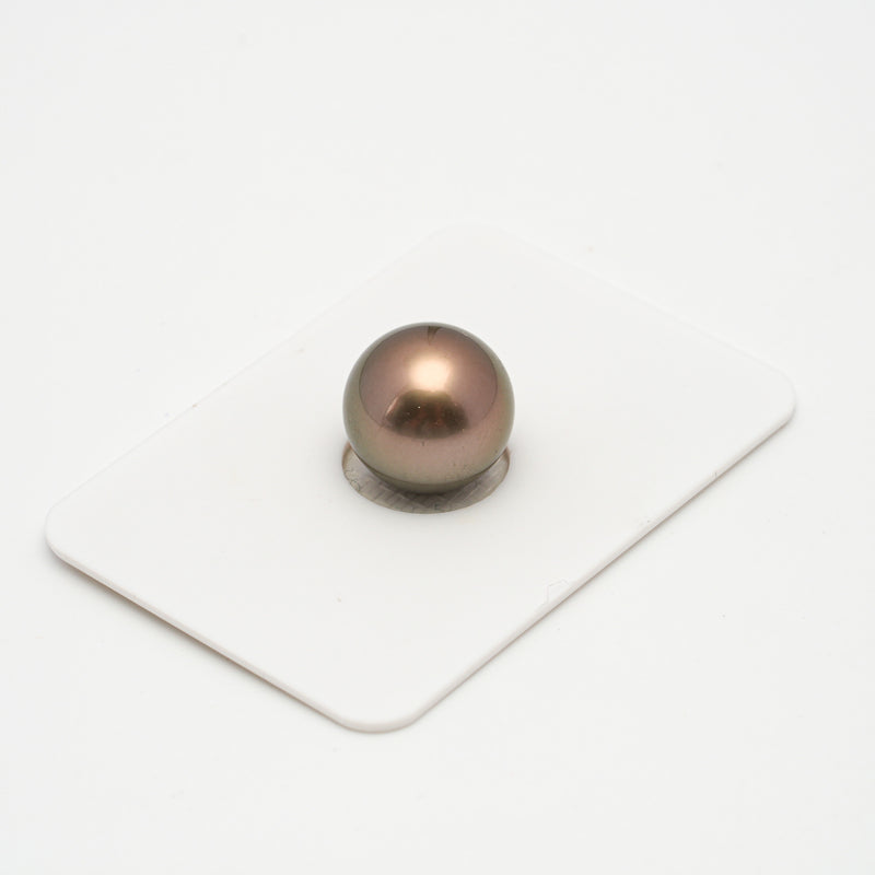 1pcs "High Luster" Brown 12.4mm - RSR AAA/TOP Quality Tahitian Pearl Single LP1756 OR7