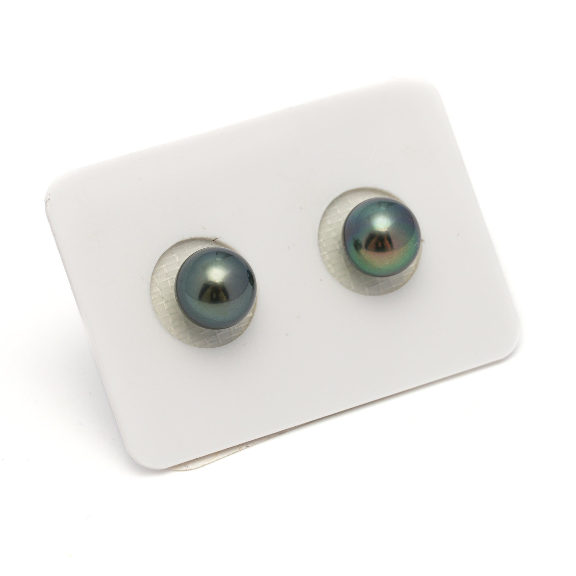 2pcs Green 8.7-8..9mm - SR AAA/AA Quality Tahitian Pearl Pair ER1667 OR12