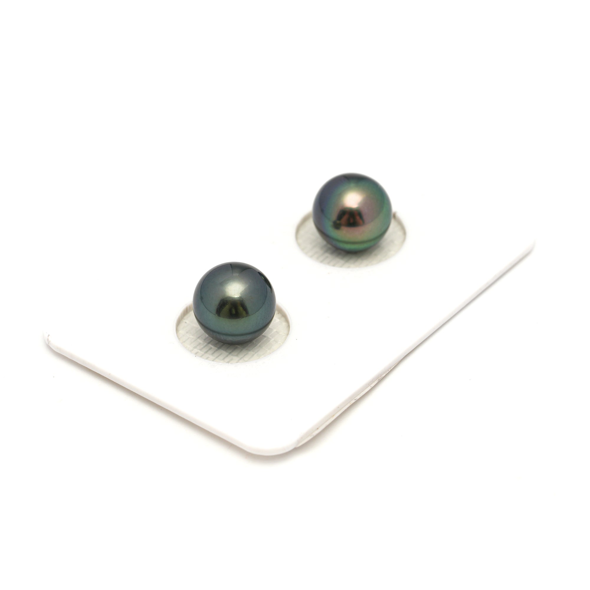 2pcs Green 8.7-8..9mm - SR AAA/AA Quality Tahitian Pearl Pair ER1667 OR12