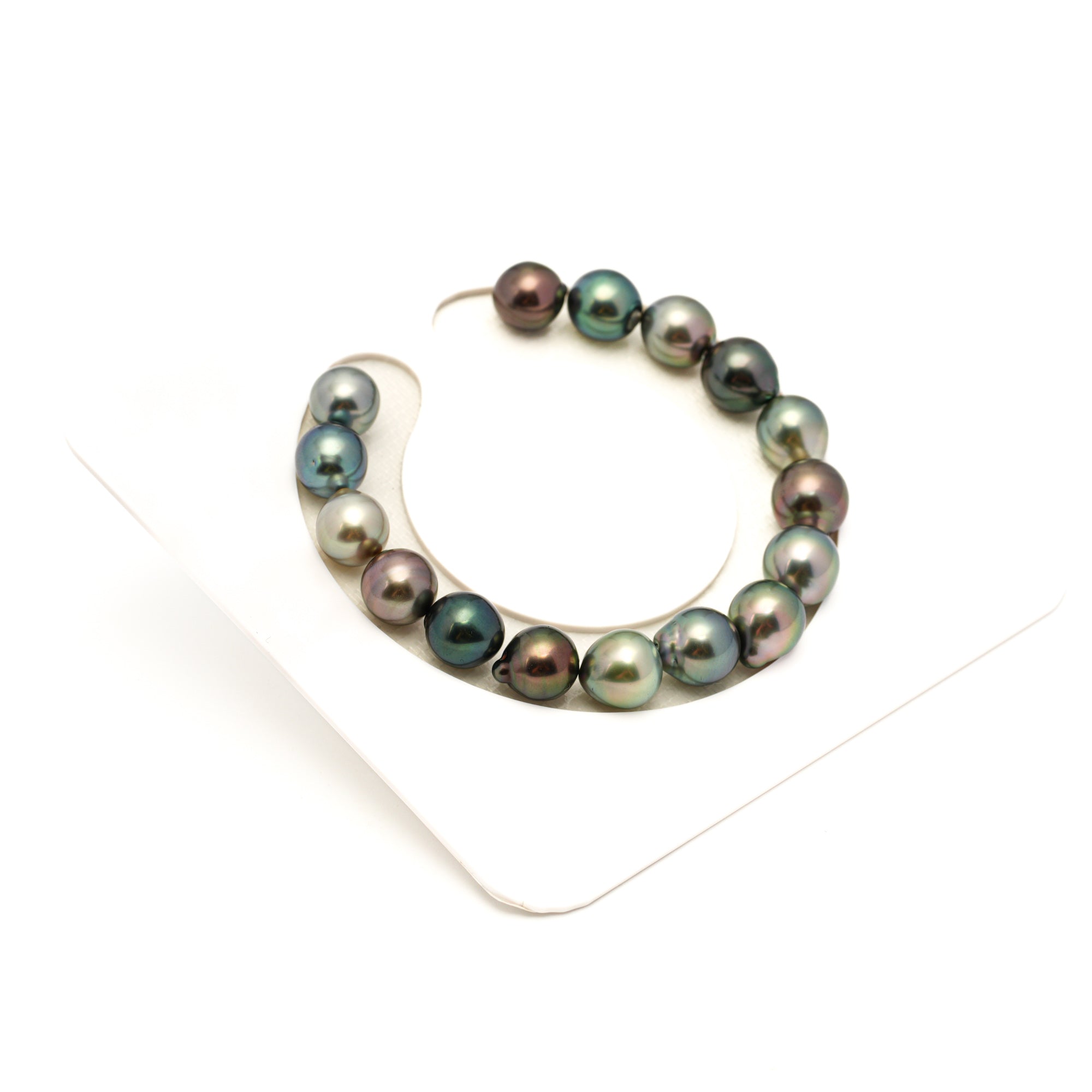 16pcs "Top Luster" Multicolor 9-10mm - SB/DR TOP Quality Tahitian Pearl Bracelet BR2472