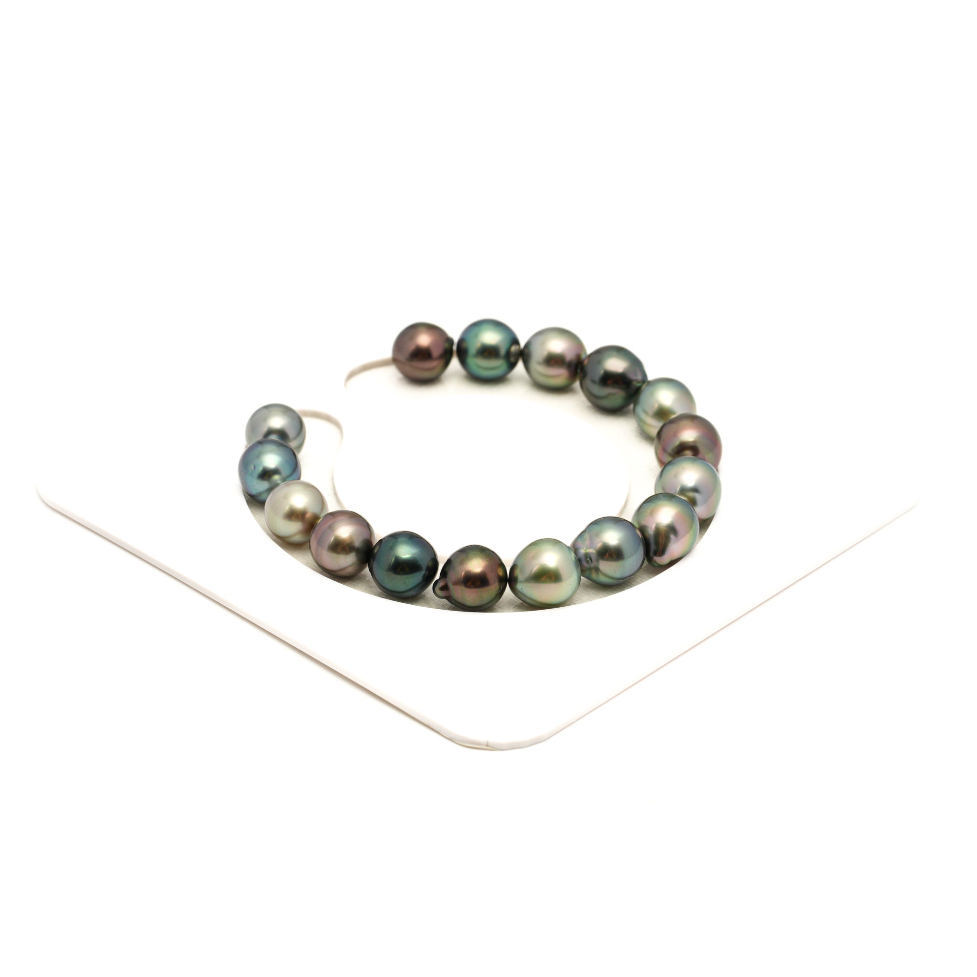 16pcs "Top Luster" Multicolor 9-10mm - SB/DR TOP Quality Tahitian Pearl Bracelet BR2472
