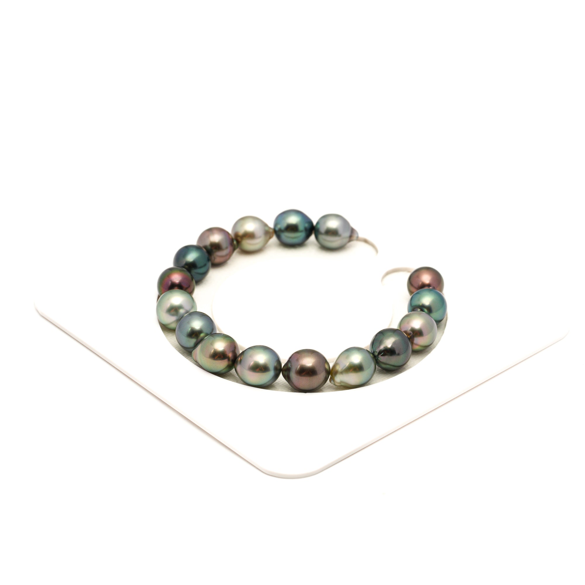 16pcs "Top Luster" Multicolor 9-10mm - SB/DR TOP Quality Tahitian Pearl Bracelet BR2472