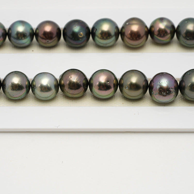 44pcs Multicolor 8-12mm - SR AA/A Quality Tahitian Pearl Necklace NL1554 THMIX3