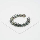 15pcs Mix Green 11-12mm - CL AAA/AA Quality Tahitian Pearl Bracelet BR2060 OR7