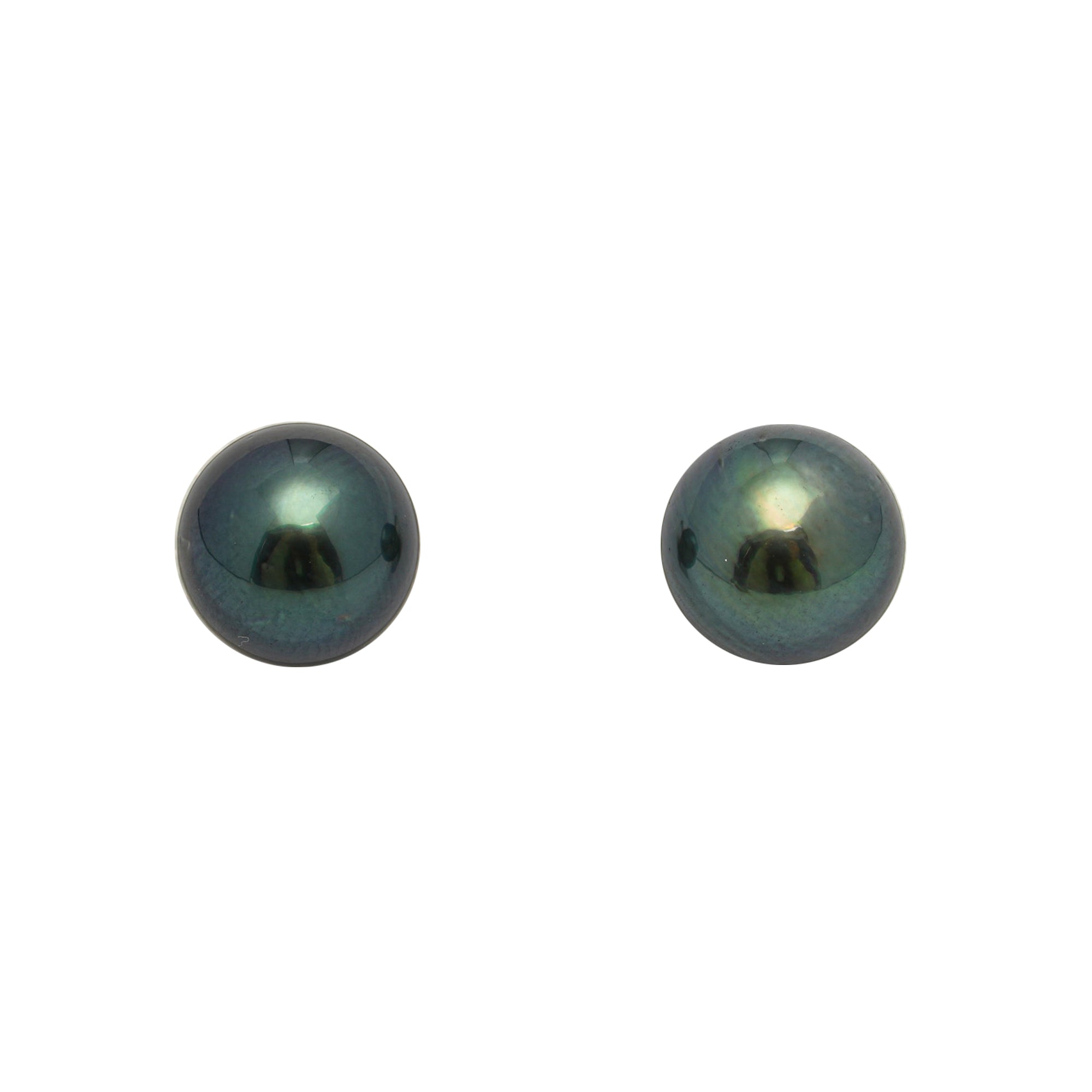 2pcs Blue Green 8.9mm - SR AAA/AA Quality Tahitian Pearl Pair ER1669 OR12