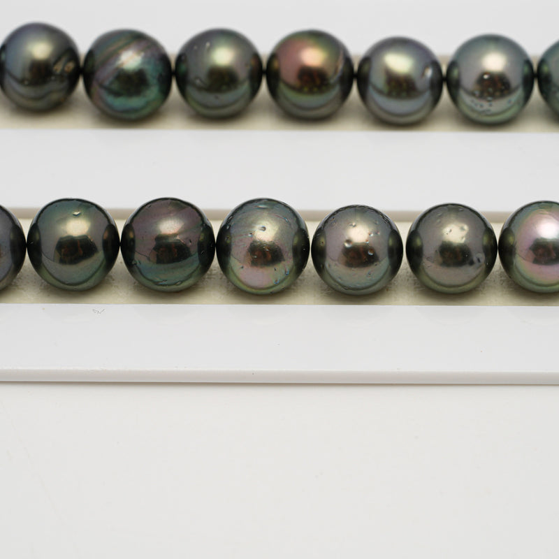 46pcs Multicolor 8-12mm - NR AA/A Quality Tahitian Pearl Necklace NL1556 THMIX3